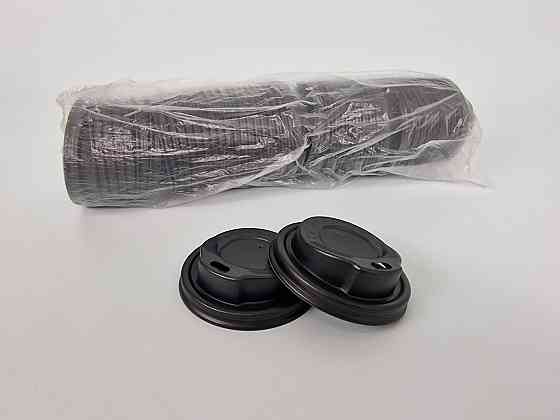 Кришка під склянку паперова. Ф70 (175 Маестро.) чорна (гар) (50 шт.) Харків