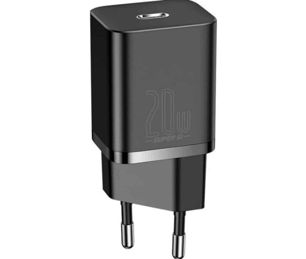 Мережевий зарядний пристрій Baseus Super Si Quick Charger 1C 20W EU Black Київ - фото 1