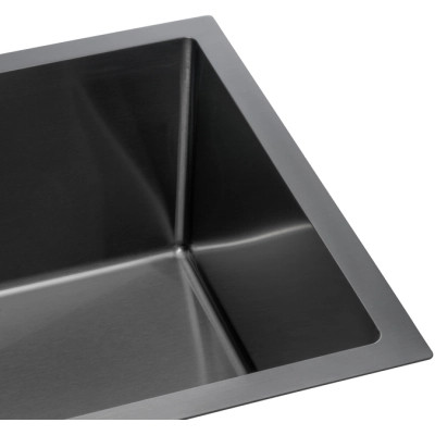 Мойка кухонная GRANADO Under top L STEEL S201 black (GS09201B) Винница - изображение 5