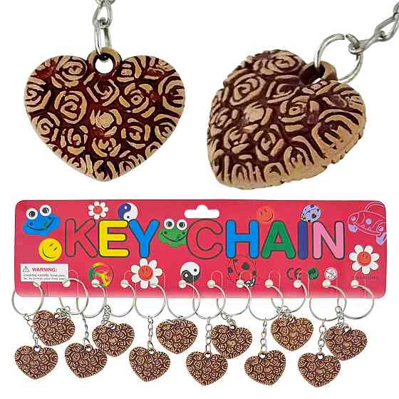 Брелок для ключів жіночий Сердечко 12 шт. Київ