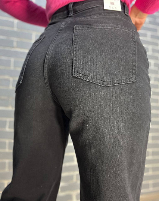 Джинси жіночі Its Basic 2506 палаццо виточки на стегнах стрейчеві чорні, чорний, 36, 36, 73 см, 108 см Київ - фото 16