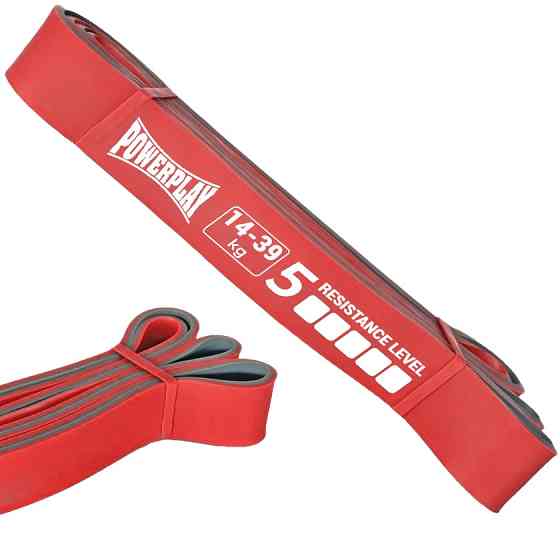 Еспандер-петля (гумка для фітнесу і кроссфіту) PowerPlay 4116 Double Colors Червоно/Сіра (14-39 кг) Київ