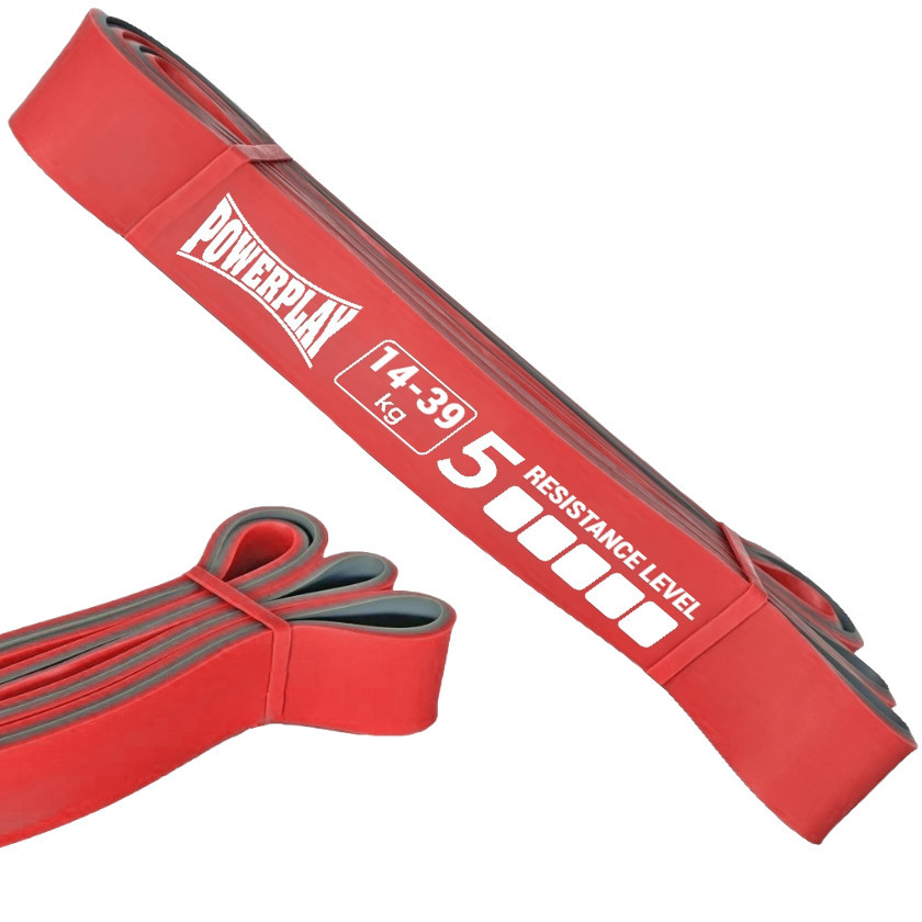 Эспандер петля (резинка для фитнеса и кроссфита) PowerPlay 4116 Double Colors Красно/Серая (14-39 кг) Киев - изображение 1