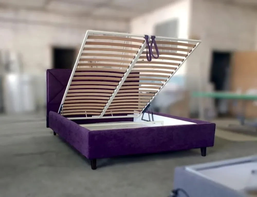 Ліжко BNB Pallada Comfort 90 х 200 см На ніжках З підйомним механізмом та нішою для білизни Бузковий Київ - фото 4