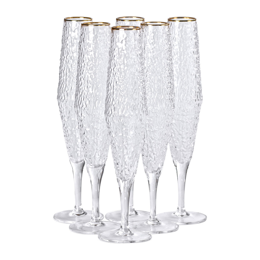 Келихи для шампанського 250 мл, висока ніжка, набір із 6 штук HP-16-4 Коломия - фото 1