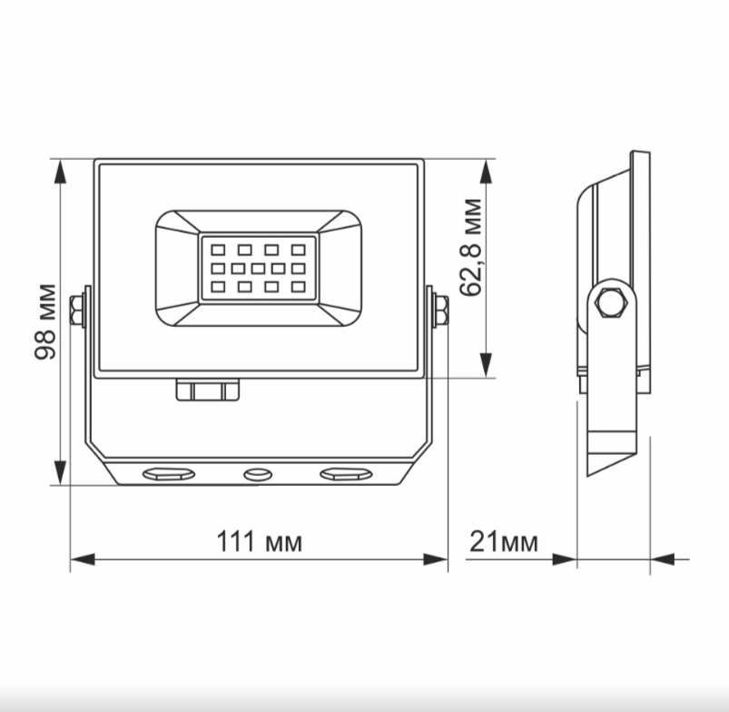 LED Прожектор 10W 6000К 220V TLF106 Titanum Житомир - изображение 4