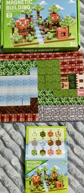 Конструктор магнітний майнкрафт 100 блоків, магнитный конструктор, Харків - фото 4