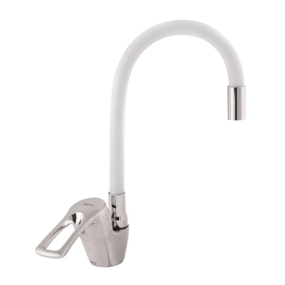 Кухонный смеситель Zerix YUB 181 с белым гибким изливом ZX1580 Харьков