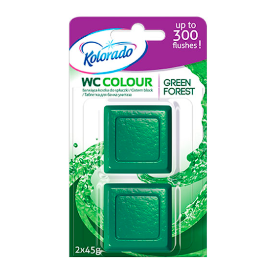 Таблетка для бачка унітазу WC Colour зелений 2шт KOLORADO Житомир