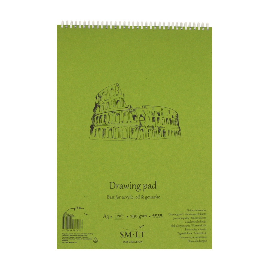 Альбом для акрила и масла на спирали AUTHENTIC (DRAWING) А4 290г/м2 20л белая бумага SM-LT Art A3 Киев - изображение 1