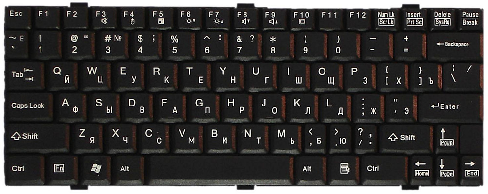 Клавиатура для ноутбука Fujitsu LifeBook (P5020, P5020D, P5010, P5010D) Black, RU Вінниця - фото 2