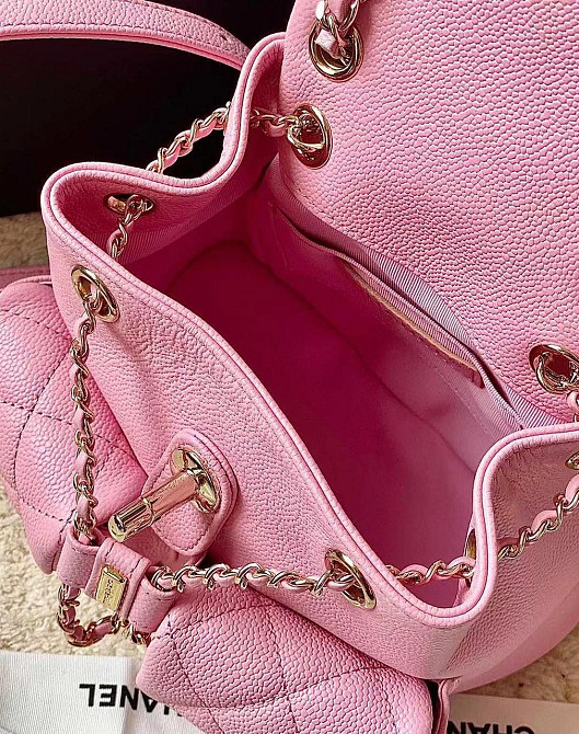 Женский кожаный рюкзак (Розовый) Киев - изображение 9