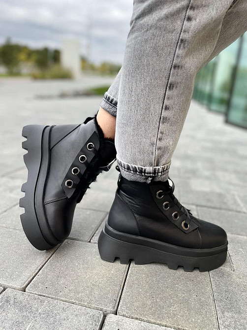 Marko Черевики жіночі DE MARKO чорні шкіра натуральна зимові размер 39-40 (4798) Коломия - фото 7