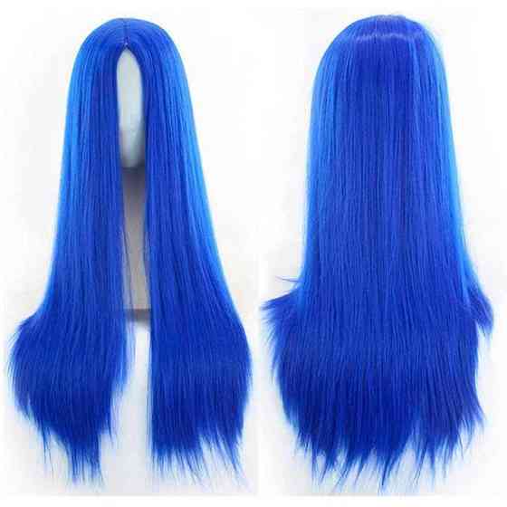 Перука рівне аніме 70 см без чубчика "Мальвіна" Вінниця