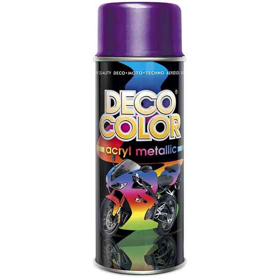 Металлик краска аэрозольная DecoColor фиолетовый 400мл Киев