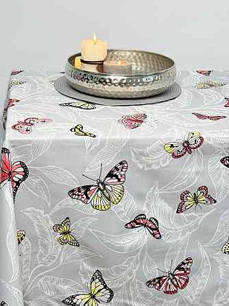 Ecotton Скатертина Ecotton DUCK 170х150 см водовідштовхувальна сіра 5725-13 Метелики Коломия