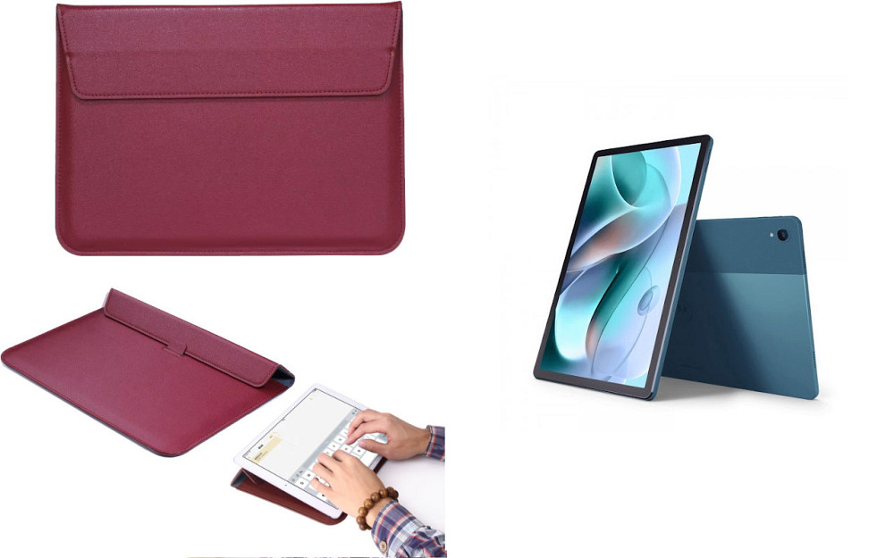 Чохол-конверт VitoCase для Motorola Moto Tab G70, з функцією підставки для планшета Бордовий Київ - фото 1