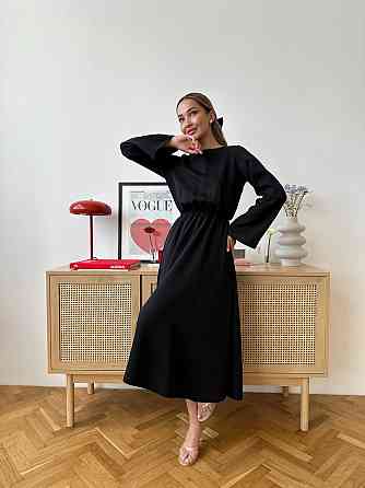 Женское романтическое платье с открытой спиной Черный Одесса