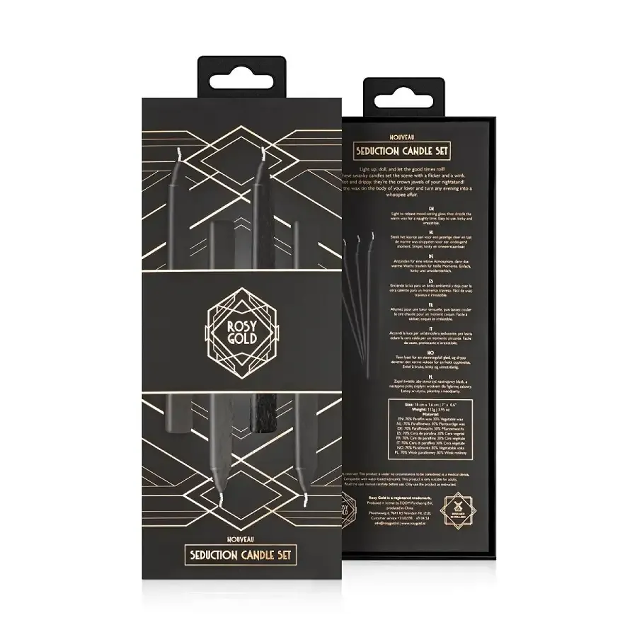 Набір свічок Rosy Gold - Seduction Candle Set - Black Львів - фото 7