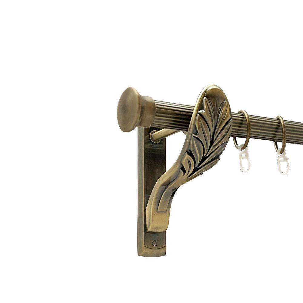 Карниз Orvit Дуо металевий однорядний ретро рифлена труба кільце металеве Антик 25 мм 160 см (00-00016606) Львов - изображение 1