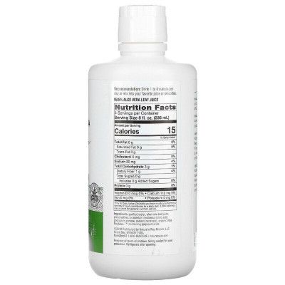 Трави Nature's Way Алое віра органічний сік, Aloe Vera, Leaf Juice 1000 мл (NWY-14280) Вінниця - фото 2