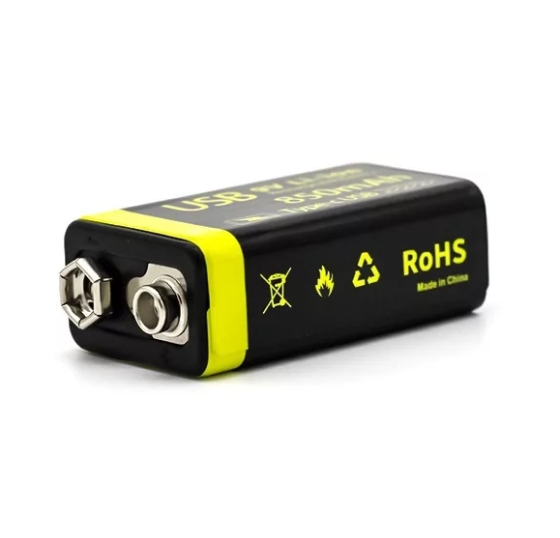Аккумулятор Крона 850mAh 9v USB (Черный) Киев