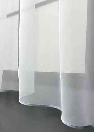 Кухонный тюль арка с ламбрекеном VR-Textil № 025к серый с белым 270х170 см (52-1217) Киев