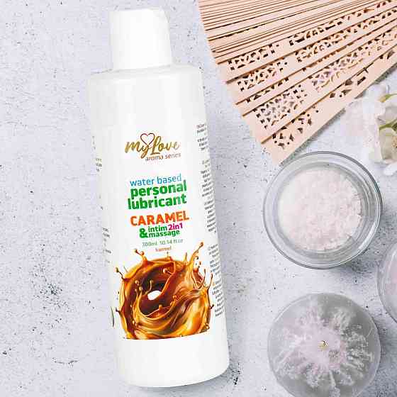 2в1 лубрикант та масажний гель - MyLove Aroma Series Intim&Massage Caramel, 300 мл Sex Aura Київ