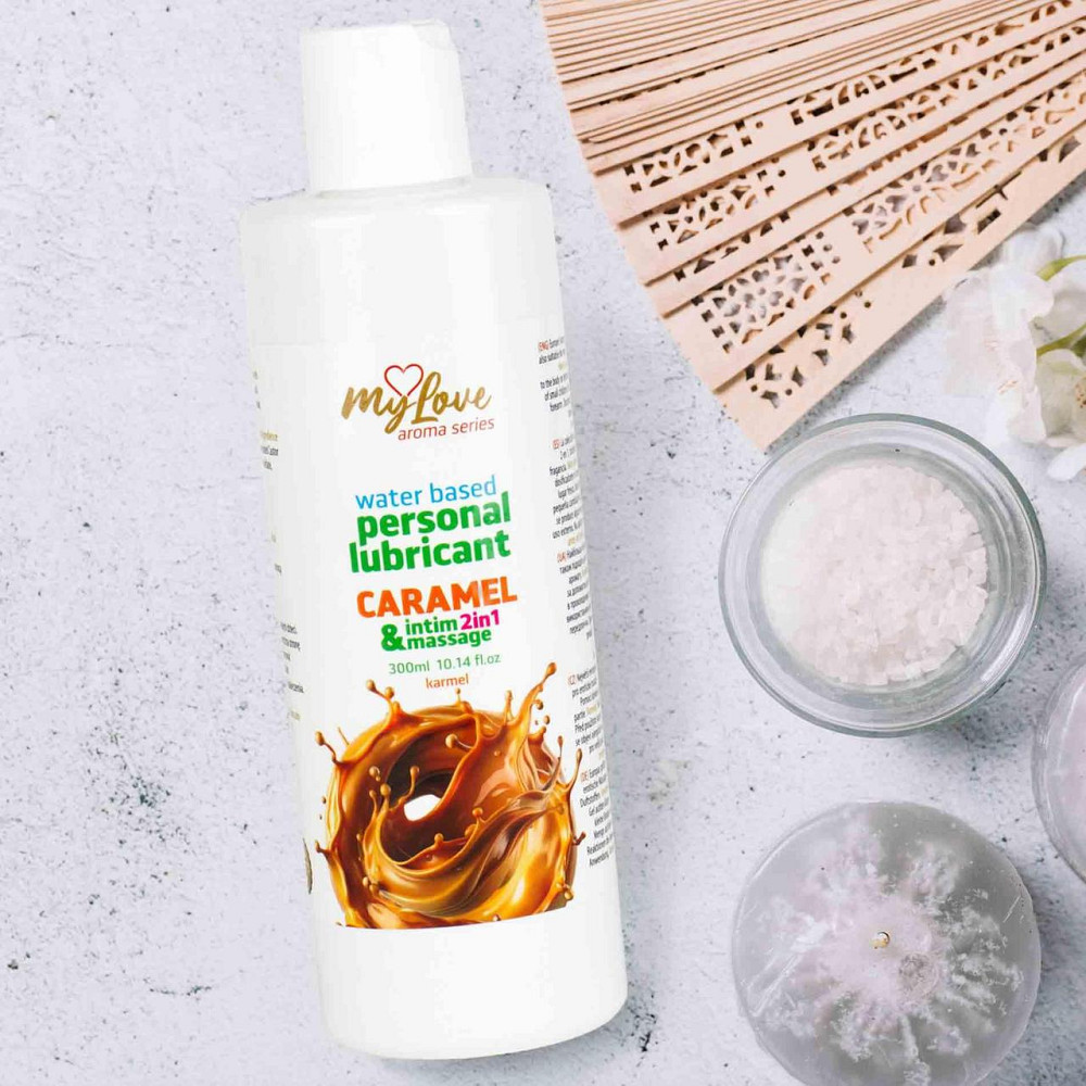 2в1 лубрикант та масажний гель - MyLove Aroma Series Intim&Massage Caramel, 300 мл Sex Aura Київ - фото 3
