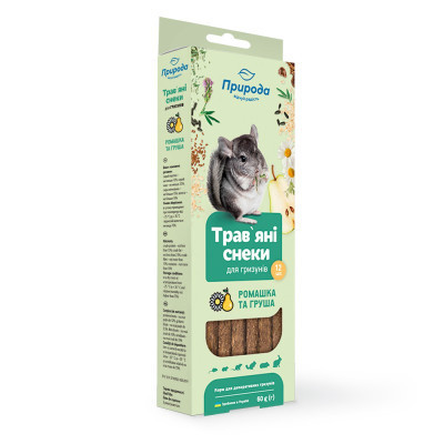 Ласощі для гризунів Природа «Трав'яні снеки» 60 г (ромашка та груша) (4823082414109) Вінниця - фото 1