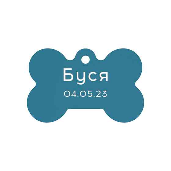 Адресник для собаки Blue 30x20мм Київ