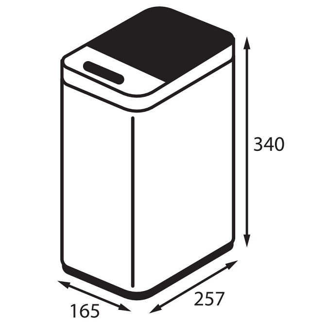 Відро для сміття сенсорне прямокутне Koer TC-020408-08 8 л колір білий нерж. сталь (KR5589) Чернівці - фото 10