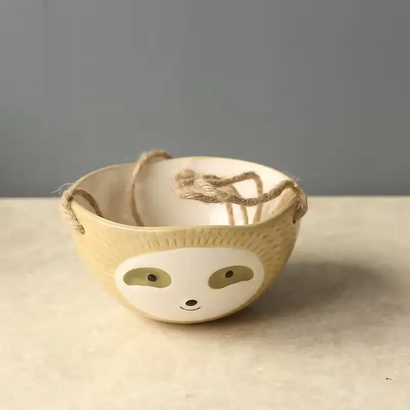 Підвісний квітковий горщик кашпо у вигляді Лінивця (Жовтий) Вінниця - фото 5