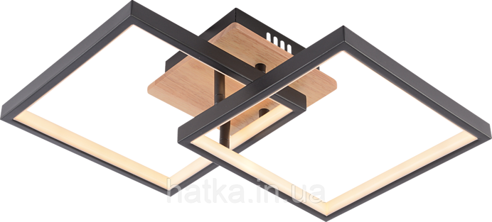 Люстра потолочная светодиодная VALESO DK6589-2 LED 41W Чёрный+Дерево Киев - изображение 1