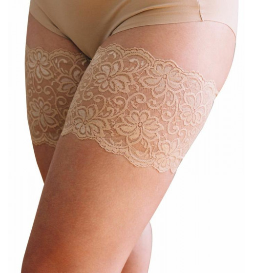 Кружевные бандалетки на бедра Shato Lace Бежевый, XL Киев - изображение 2