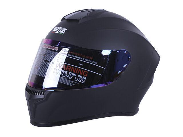 Шолом мотоциклетний інтеграл MD-813 (чорний матовий, скло хамелеон, size S) Мукачево - фото 1