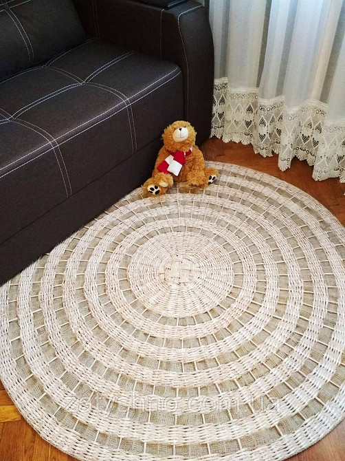 Ковер плетеный  диаметром 130 см ( для фотостудии) Киев - изображение 2