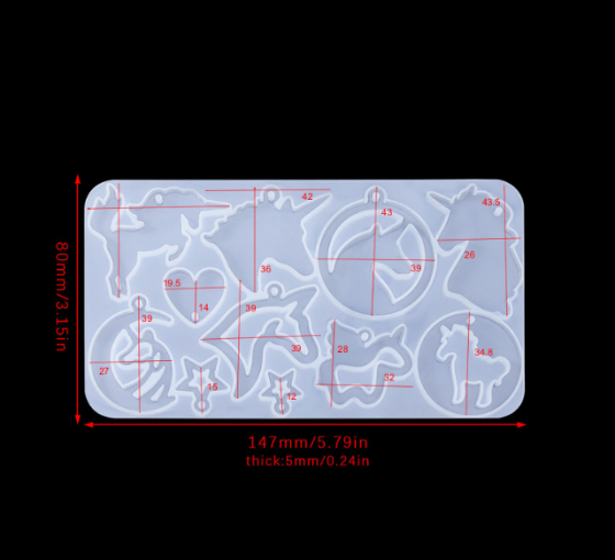 Молд силиконовый Единорог 147 на 80 мм серый Киев