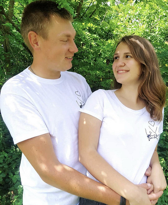 Парні футболки для хлопця та дівчини з руками Чернівці - фото 1