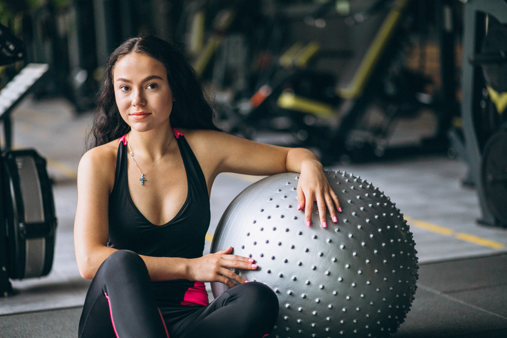 М'яч для фітнесу (фітбол) напівмасажний PowerPlay 4003 Ø75 cm Gymball  Темно-сірий + помпа Луцьк - фото 10