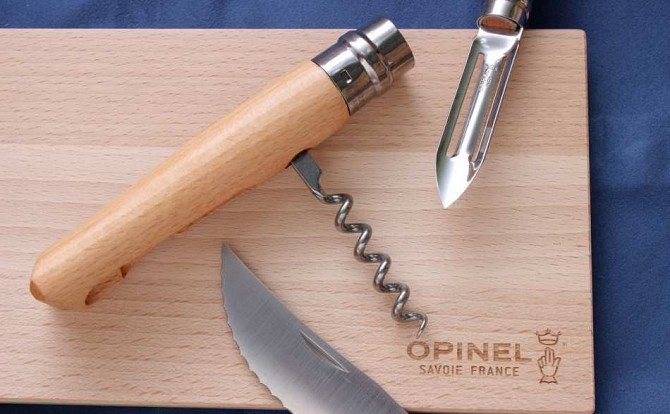 Набір Кухонних Ножів 3 предмета + дошкою Opinel "Nomad Cooking Kit" (002177) Нержавіюча сталь Нововолинськ - фото 4