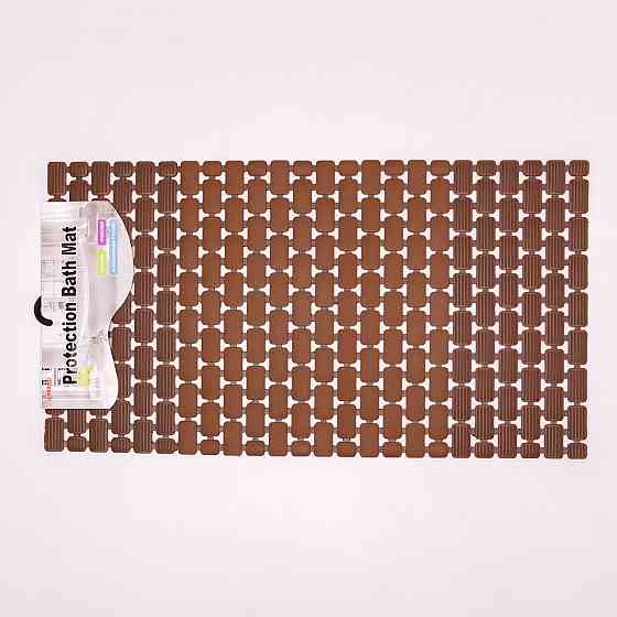 Килимок для душу із полівінілхлориду на присосках 73×40 см Коричневий HP-42-8BR Коломыя