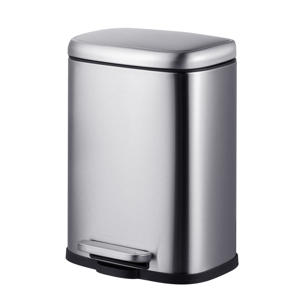 Прямоугольное мусорное ведро 5 л с плавным закрытием Mixxus Premium Style-TC0305, нержавеющая сталь Харьков - изображение 6