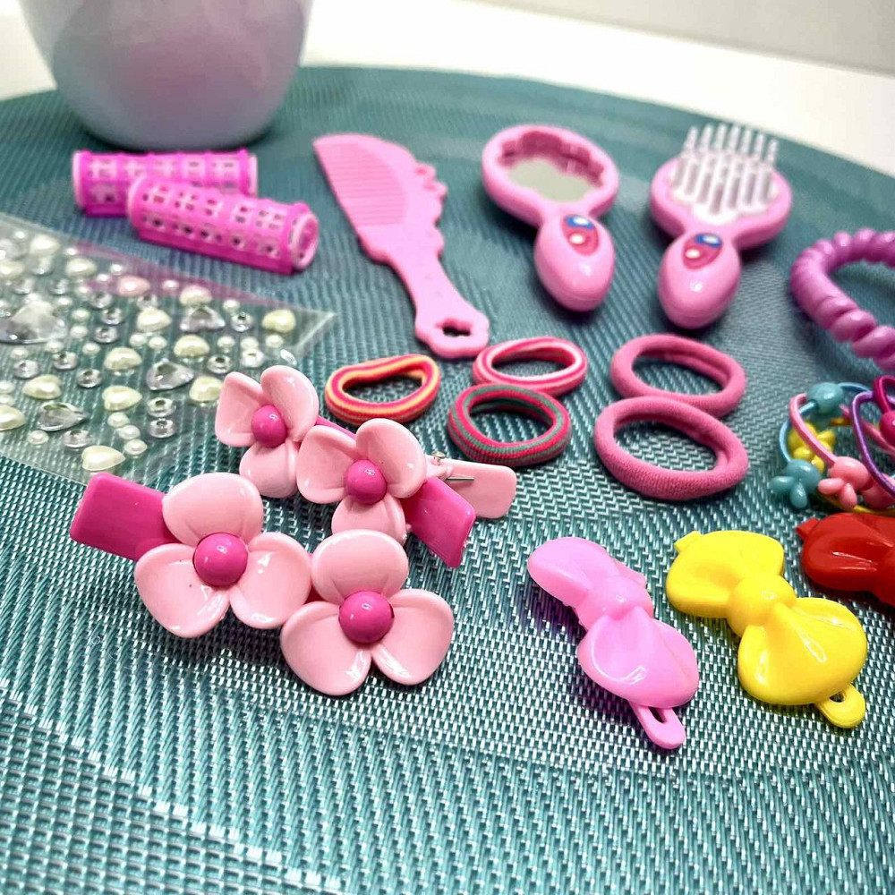 Лялька-манекен для дівчинки Голова для зачісок з аксесуарами бігуді гумки гребінця (YM25-2B-С) Чернігів - фото 5