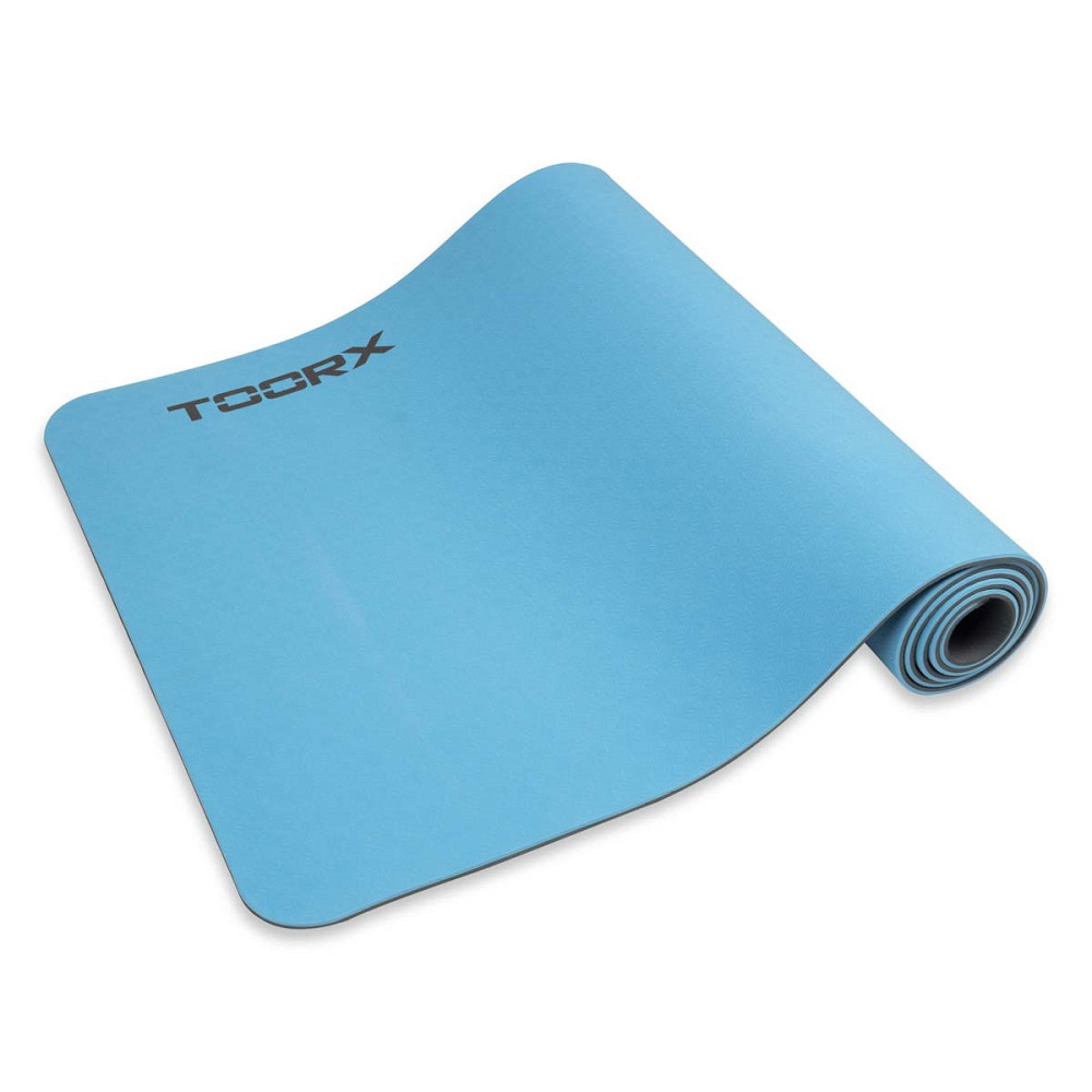 Коврик спортивный Toorx Yoga Professional TPE 183 х 60 х 0,6 см для йоги и фитнеса Azzurro/Antracite (MAT-183) Київ - фото 2