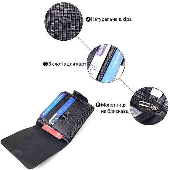 Портмоне для чоловіків у два складення з натуральної фактурної шкіри CANPELLINI 21575 Чорне Київ