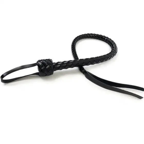 Батіг гнучкий Снейк, натуральна шкіра, колір чорний, довжина - 80 см Львів