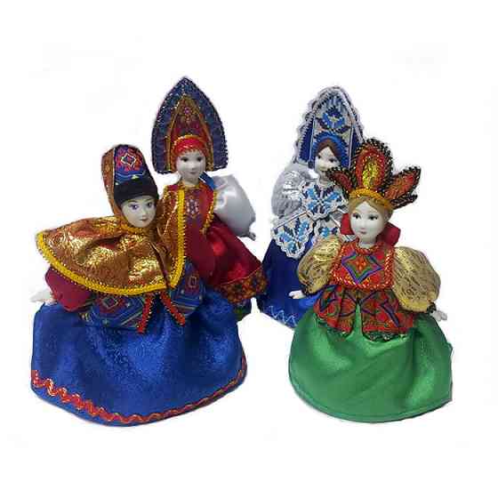 Кукла фарфоровая в платье Барышня Киев
