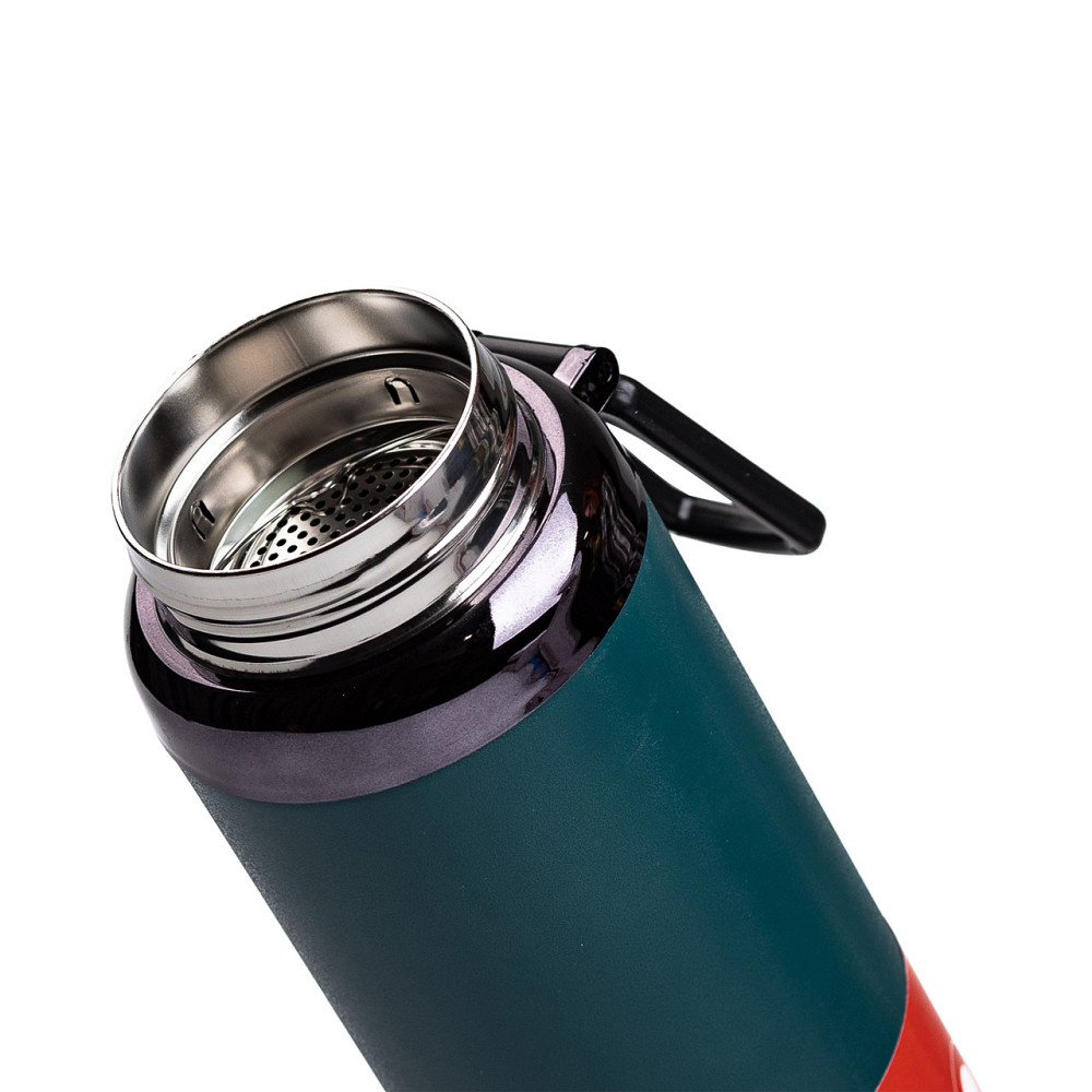 Термос спортивный 1 л из нержавейки, зеленый Киев - изображение 3