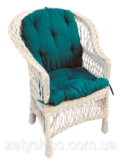 Крісло плетене ебіле з накидкою Київ - фото 1